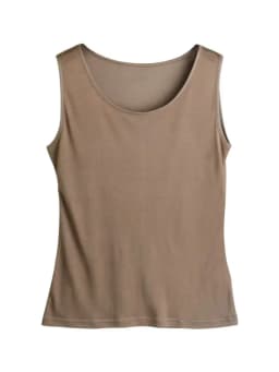 SuyaDream Women Tanks Knitted Real Silk Solid Vest O Neck Sleeveless Basic T Shirt 2025 Spring Summer Tops