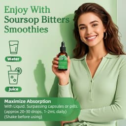 BEWORTHS Natural Soursop Graviola Extract Drop Support Immunity and Digestive Health,Detox & Cleansing Gluten-Free SUGAR FREE