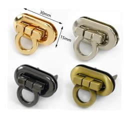 2Pcs Metal Bag Lock Buckles Turn Twist Locks for Women's Handbag Shoulder Bags Closure Latch Clasp DIY Hardware Accessories
