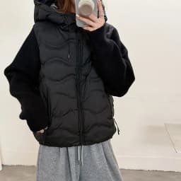 Solid Knitted Long Sleeve Cotton Jacket Autumn Winter Hooded Lightweight Warm Puffer Jackets Female Zipper Short Padded Parkas