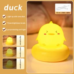 Cute Cartoon LED Night Light with Multi Level Dimming Touch Control Baby Bedside Lamp Essential for Nursery Room Decoration