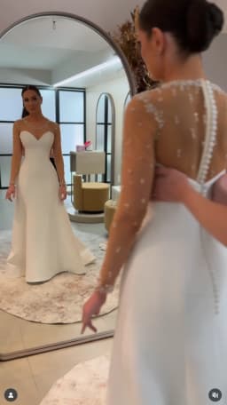 Elegant Pearls Wedding Dresses Luxury Customized Long Sleeves Country Bridal Gowns For Women Vestido De Novia