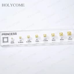 Updated Free Custom LOGO Kit Fancy Shapes CZ Diamond Carat Chart Comparison Set Reference White Pink Yellow Gemstone Selectable