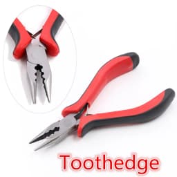1 Piece Multi-function Stainless Steel Split Ring Opener Needle Nose Pliers Jewelry Making Hand Tool Black Red