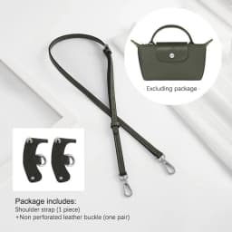 1set Bag Leather Strap For Longchamp Universite Mini Bag Shoulder Strap New Gray Mini Bag Punch-free Modification Accessory