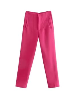 HH Women Vintage Solid Pencil Pants High Waist Pant For Women Casual Streetwear Woman Trousers Office Wear Basic Pant Mujer