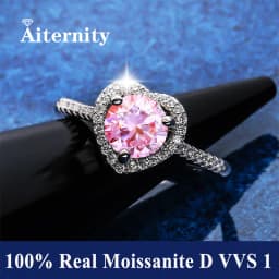 100% Real Moissanite Ring Adjustable Size S925 Sliver D VVS1 Pass Diamond Tester Pen GRA Certificate 18K Plating Rings for Women