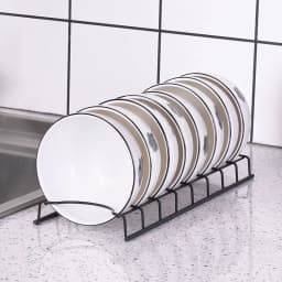Stainless Steel Dish Draining Rack Multipurpose Silver Plates Storage Rack Space Saving Bowls Plates Drainer Holder Kitchen