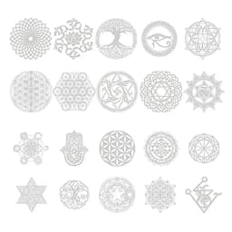 7 Chakra Copper Energy Tower Orgonite Stickers Flower Life Tree Pyramid Epoxy Resin Fillings Material Jewelry Making DIY Crafts