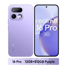 realme 16 Pro 5G Smartphone NFC 200MP Camera 7000mAh Battery 80W Charge 6.78" 144Hz 6500nit AMOLED Display IP69 Pro NFC