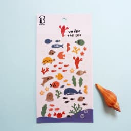 Korean BONITO Under The Sea Crystal Drop 3D PVC Stickers Scrapbooking Diy Journal Diary Sticker Cute Decor School Gift