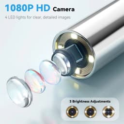 5-in-1 Smart Detector with Screen 1080P HD Ear Camera Includes Ear Pick Set and Six Replacement Tips 12 Extra Inspection Heads