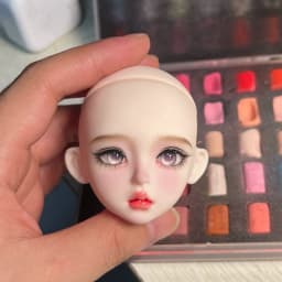 In Stock Hand Painted 1/6 Bjd Doll Head Finished Makeup Mjd Replacement Head, Removable Eyeballs Doll Parts