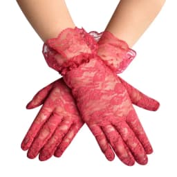 Bride Wedding Sexy Lace Breathable High Elasticity Gloves Thin Exquisite Flowers Banquet Opera Masquerade Ball Retro Style Cute