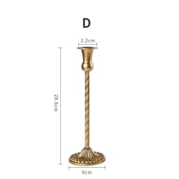 3pc Candlestick Holders Kit Brass Gold Candlestick Set Candle Holders Decorative Candlestick Stand for Wedding Party Dinning