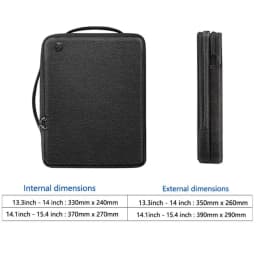 Universal 13.3-15.4 inch Laptop Shoulder Bag Large Capacity Shockproof Tablet Sleeve Portable Handle Carrying Case