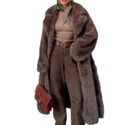 Faux Fur Jackets Women Solid Elegant Long Coat Cardigan Warm Thick Outerwear Jacket Furry Streetwear Coats Autumn Winter