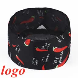 Custom Logo Dome Mesh Chef Hats Women Men Breathable Adjustable Food Service Work Cap Japanese Korean Style Cuisine Hat Cook Hat