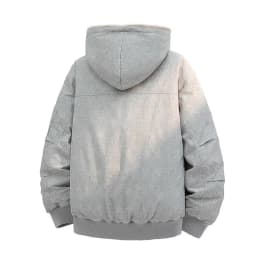 IEFB Snow Wash Warm Cotton Parka For Men Oversized Faux Fur Collar Hooded Casual Thick Winter Outerwear9X4143
