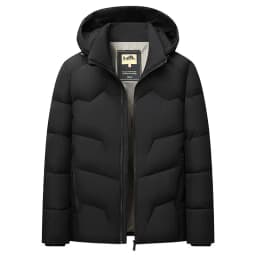 Winter new solid color outdoor sports thickened warm windproof cotton jacket men's casual loose plus size hooded coat