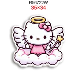 Hello Cat 10pcs/lot San Resin Planar Transparent Glitter Acrylic Flatback for Charms DIY Bow Craft Supplies Phone Case Decor