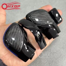 Car Gear Lever Upgrade Carbon Fiber Material Side Cover Suitable for Volkswagen Golf 7 GTI R Tiguan Passat B7 B8