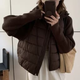 Matakawa Knitted Patchwork Autumn Winter Jackets for Women Light Weight Short Parkas Coats Korean Fashion Solid Chaquetas