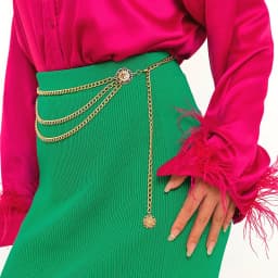 New Fashion Multi-layer Chain Belt For Women Fashion Gold Silver Color Metal High Waist Body Chain Dress Lady Tassel Belt