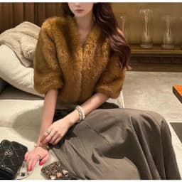 Mao Mao Jacket Women's Light Luxury High-end Celebrity Temperament Imitation Mink Fur Integrated Short Fur Shawl