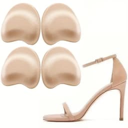 2 Pairs Self-Adhesive High Heel Insoles | Non-Slip Shock-Absorbing Cushion, Breathable Thick Sole Pads for Women High Heels
