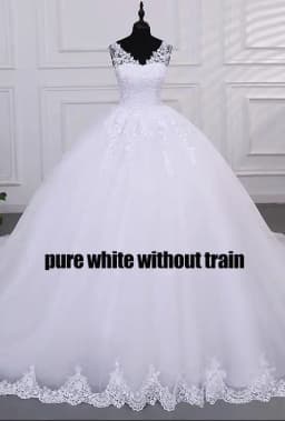 Ashley Gloria Pure White Wedding Dresses Elegant Boat Neck Ball Gown Simple Vestido De Noiva Plus Size Robe De Mariee