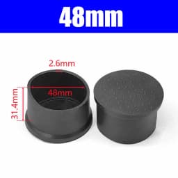 Round Black PVC Soft Rubber Pipe Sleeve Tube Cap Table Chair Foot Pad Protective Cover 6 8 10 12 14 16 19 20 22 25-120mm