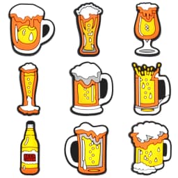 Beer Shoe Charms for Crocs Accessories 1pcs PVC Men Badge Women Sandals Buckle Kids Pins Shoes Decoration Jeans X-mas Gift