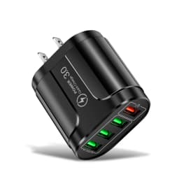 48W 4-Port USB Fast Charger QC3.0 Fast Charging Station for iPhone Samsung Xiaomi Tablet Travel Wall Adapter EU US KR Plug