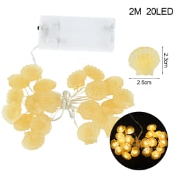 2M 20LED Ocean Theme Party Night Light Seahorse Seastar Shell Fairy Light Garland String Wedding Birthday Party Decoration
