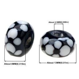 Black Color Series 2/4/6PCS/LOT Mixed Style Handmade Lampwork Glass Beads For Crafts Charm Bracelets/Earring DIY Jewelry Making