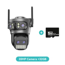 20MP 8K Four Lens Three Screens 10X Zoom Home Surveillance Camera Wifi Camera 10MP 5K Security Protection Auto Tracking Outdoor