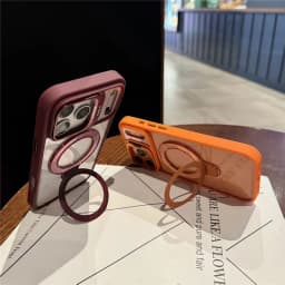 Double Bracket For Magsafe Glossy Case For iPhone 18 17 16 13 15 14 11 12 Pro Max Air Shockproof Cases For iPhone 14 15 16 Plus