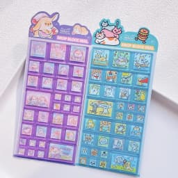 NEKONI Creative Square Mini Drop Block Seal 3D Stickers Scrapbooking DIY Journaling Stationery Diary Cute Stickers School Supply