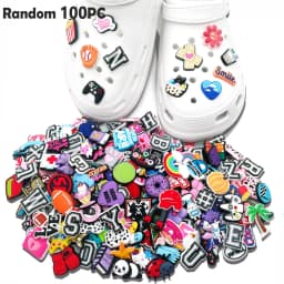 Random 10-200Pcs Shoe Charms , PVC Shoe Decorations Accessories for Christmas, Birthday, Party, Gift Shoes Pins for Men Women
