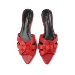 2025 Sexy Pointed Cowhide Flat Sandals, Easily Light Up Your Summer Shoe Cabinet, Suitable for Summer Dates and Office Work