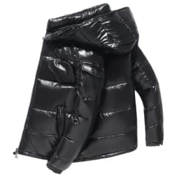 New High Quality Parkas Windproof Thickened Warm Long Sleeve Hooded Down Coat Men Trend Solid Color Short Winter Hooded Jackets