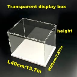 1pc Transparent Self-Assembled Acrylic Display Box Dustproof Storage Display Cabinet, Suitable for Car Models/Toys/Collectibles