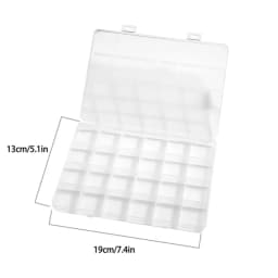 Plastic Jewelry Box 28 Grid Compartment Slot Organizer Storage Beads Container Jewelry Storage Box Rectangle Case Display