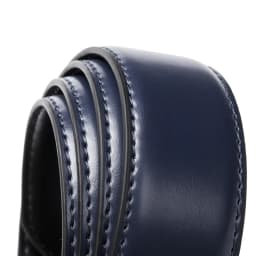 2025 Men Real Cowhide Belt 130cm Long Rotating Pin Buckle Business Casual All Match Double Sided Leather Luxury Navy Blue Style