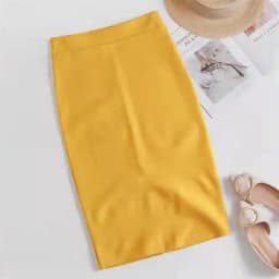 2024 summer new women's stretch slim temperament bag hip skirt ladies Knee-Length Casual Polyester Solid