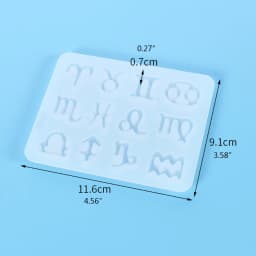 Keychain Pendant Twelve Constellation Silicone Mold For DIY Epoxy Resin Casting Creative Earrings Jewelry Pendants Making Molds