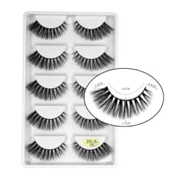 5 Pairs 3D Mink False Eyelashes H13, Soft Eyelash Extension Natural Eyelashes Makeup Lashes Wholesale G800, G806