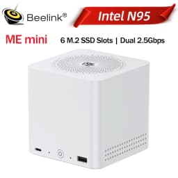 Beelink ME Mini-N150 N95 ME Pro N150 NAS Mini Pc Intel Twin Lake N150 LPDDR5 4800MHz SSD WiFi6 4K Dual 2.5 Lan Mini PC Computer