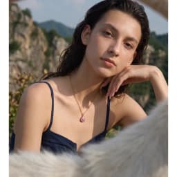 Yhpup New Arrivals Natural Stone Rectangle Triangle Necklace Pendant Exclusive